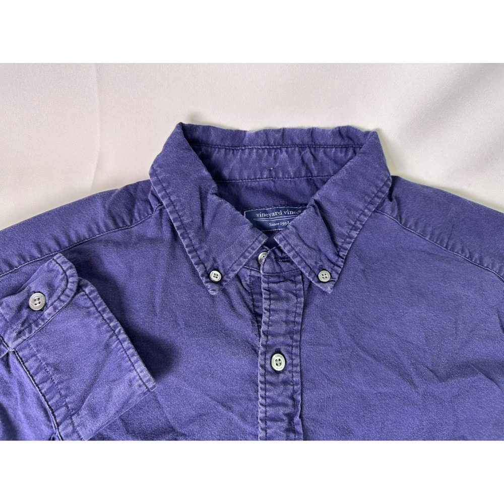 Vineyard Vines Mens MediumButton Down Shirt‎ Long Sleeve Blue Casual Pocket